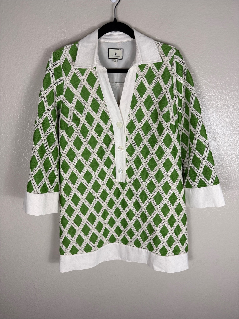 TUCKERNUCK Kelly Green Crochet Collier Dress - Picture 5 of 11